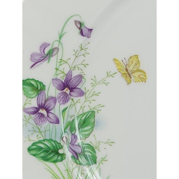 Royal Albert March Violet Wild Flower Year 1987 Bone China 8" Wall Decor England - Picture 4 of 14